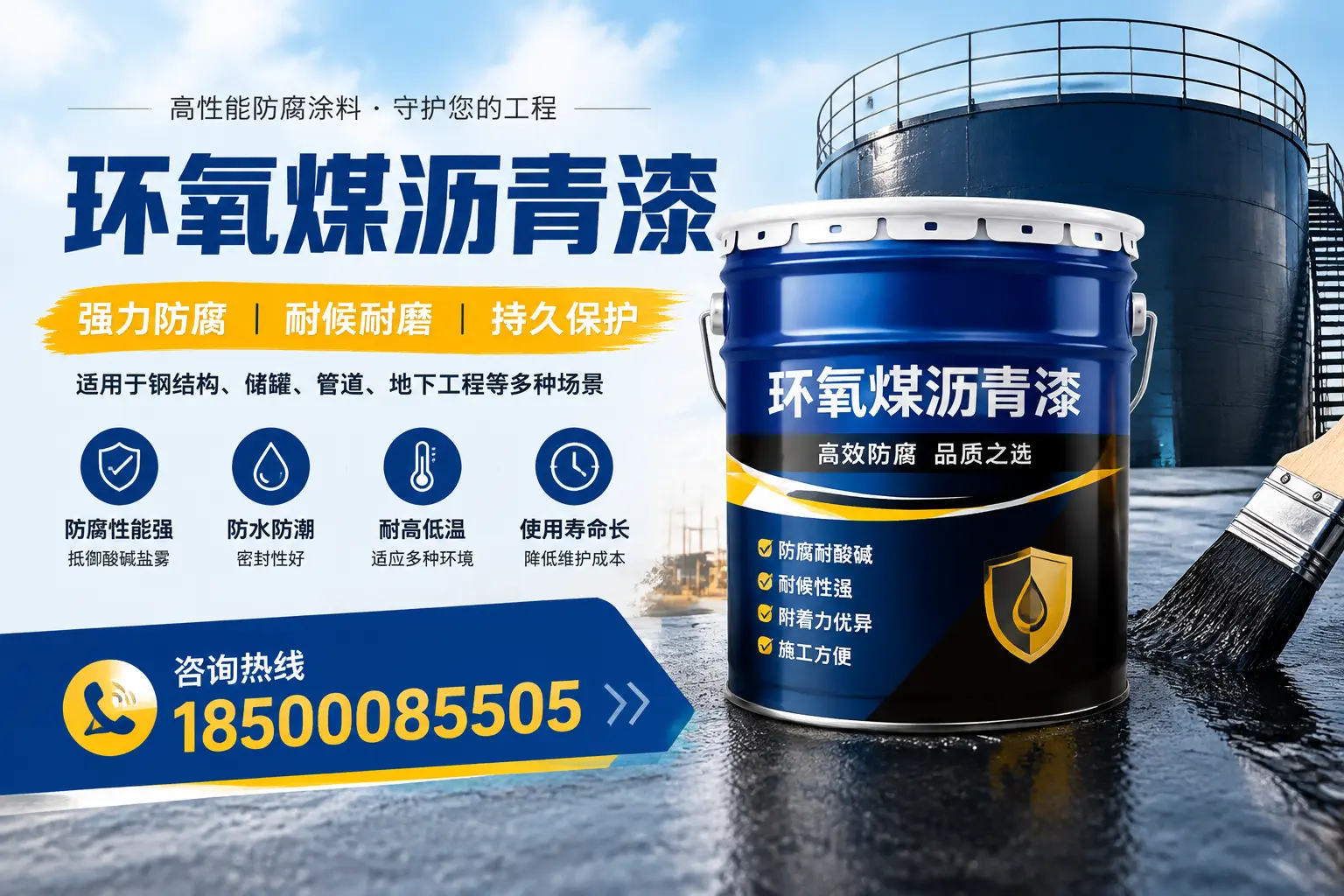 环氧煤沥青漆在工业中的应用，江夏企业的选择
